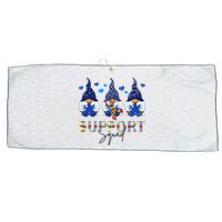 Support Squad Gnome Autism Awareness Month Large Microfiber Waffle Golf Towel