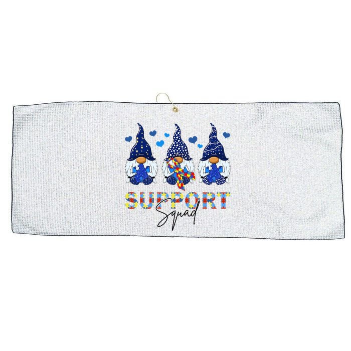 Support Squad Gnome Autism Awareness Month Large Microfiber Waffle Golf Towel