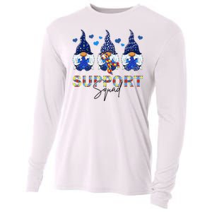 Support Squad Gnome Autism Awareness Month Cooling Performance Long Sleeve Crew