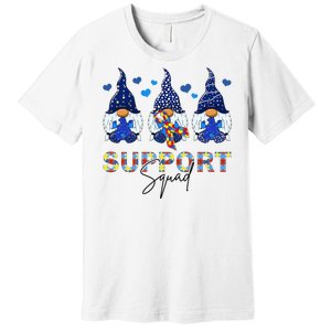 Support Squad Gnome Autism Awareness Month Premium T-Shirt