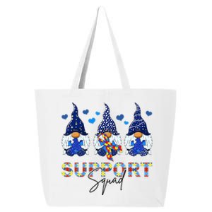 Support Squad Gnome Autism Awareness Month 25L Jumbo Tote