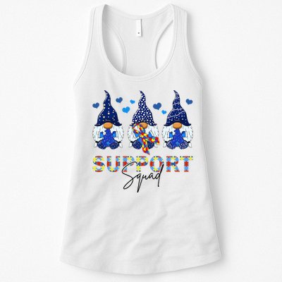 Support Squad Gnome Autism Awareness Month Womens Tank Top