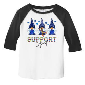 Support Squad Gnome Autism Awareness Month Toddler Fine Jersey T-Shirt