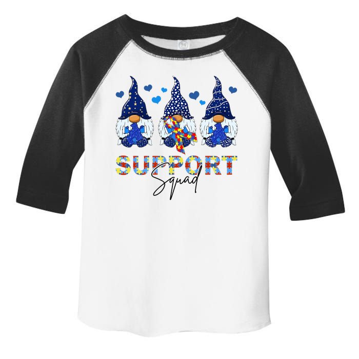 Support Squad Gnome Autism Awareness Month Toddler Fine Jersey T-Shirt