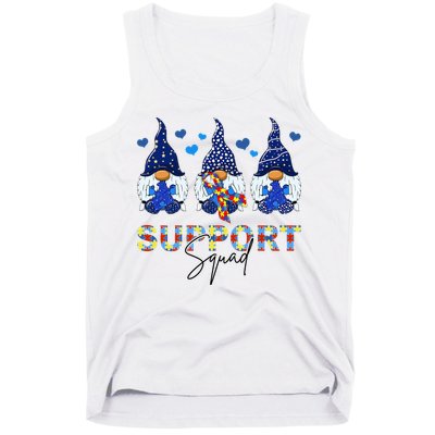 Support Squad Gnome Autism Awareness Month Tank Top