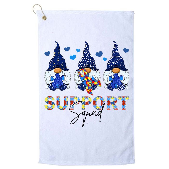 Support Squad Gnome Autism Awareness Month Golf Towel