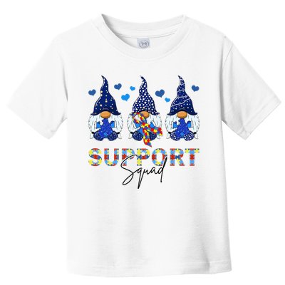 Support Squad Gnome Autism Awareness Month Toddler T-Shirt