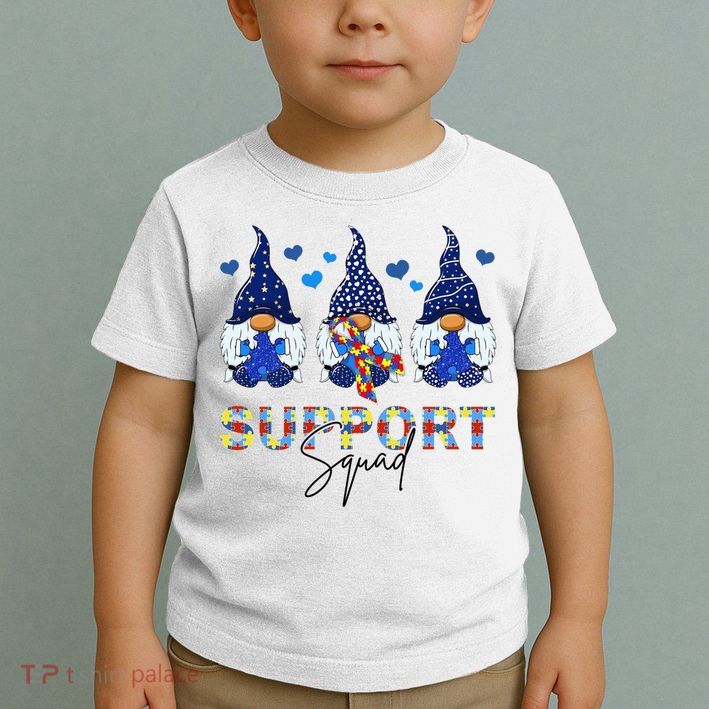 Support Squad Gnome Autism Awareness Month Toddler T-Shirt