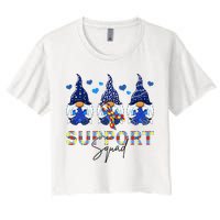 Support Squad Gnome Autism Awareness Month Crop Top