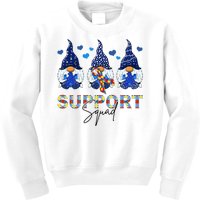 Support Squad Gnome Autism Awareness Month Kids Sweatshirt