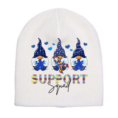 Support Squad Gnome Autism Awareness Month Short Acrylic Beanie