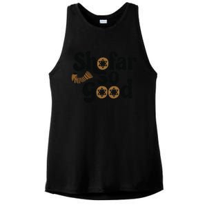 Shofar So Good Funny Rosh Hashanah Jewish Holiday Ladies PosiCharge Tri-Blend Wicking Tank