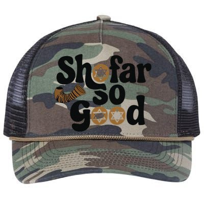 Shofar So Good Funny Rosh Hashanah Jewish Holiday Retro Rope Trucker Hat Cap