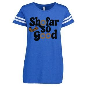 Shofar So Good Funny Rosh Hashanah Jewish Holiday Enza Ladies Jersey Football T-Shirt