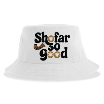 Shofar So Good Funny Rosh Hashanah Jewish Holiday Sustainable Bucket Hat