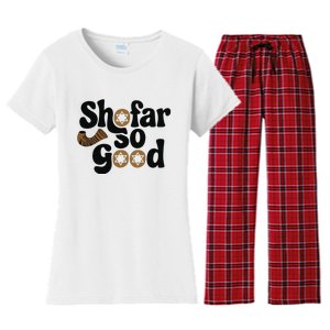 Shofar So Good Funny Rosh Hashanah Jewish Holiday Women's Flannel Pajama Set