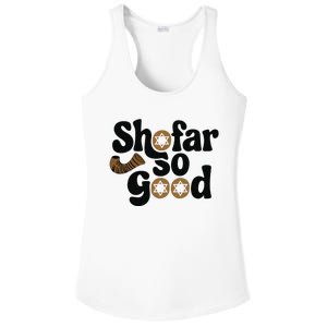 Shofar So Good Funny Rosh Hashanah Jewish Holiday Ladies PosiCharge Competitor Racerback Tank