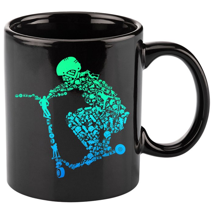 Scooter Stunt Gift 11oz C Handle Ceramic Mug