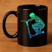 Scooter Stunt Gift 11oz C Handle Ceramic Mug