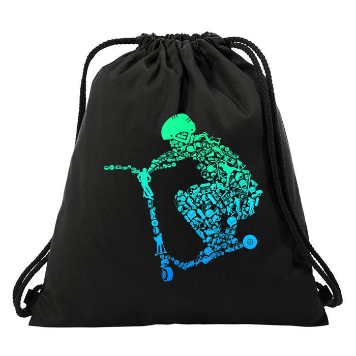 Scooter Stunt Gift Drawstring Bag