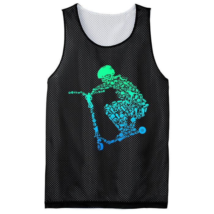 Scooter Stunt Gift Mesh Reversible Basketball Jersey Tank