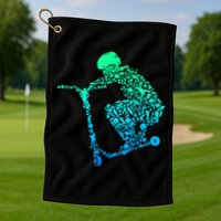 Scooter Stunt Gift Golf Towel