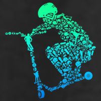 Scooter Stunt Gift Golf Towel
