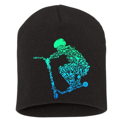 Scooter Stunt Gift Short Acrylic Beanie
