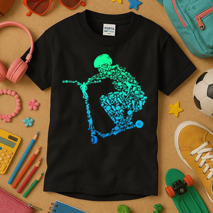 Scooter Stunt Gift Kids T-Shirt