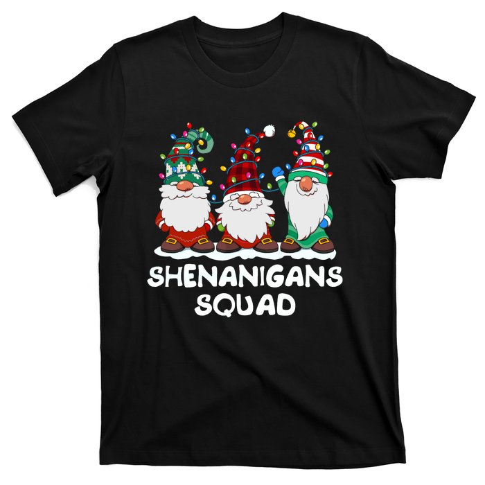 Shenanigans Squad Gnomes Pajamas Family Matching Christmas T-Shirt