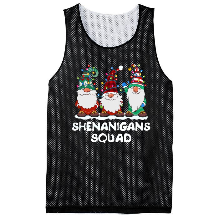 Shenanigans Squad Gnomes Pajamas Family Matching Christmas Mesh Reversible Basketball Jersey Tank