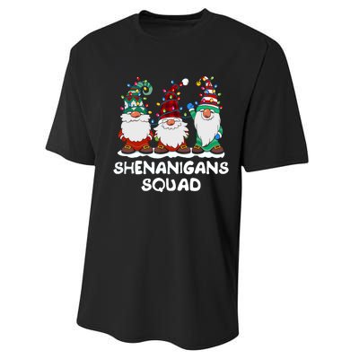 Shenanigans Squad Gnomes Pajamas Family Matching Christmas Performance Sprint T-Shirt