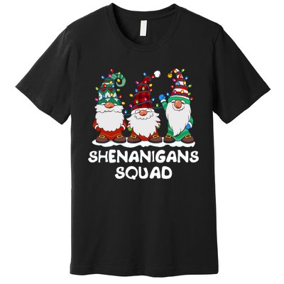 Shenanigans Squad Gnomes Pajamas Family Matching Christmas Premium T-Shirt