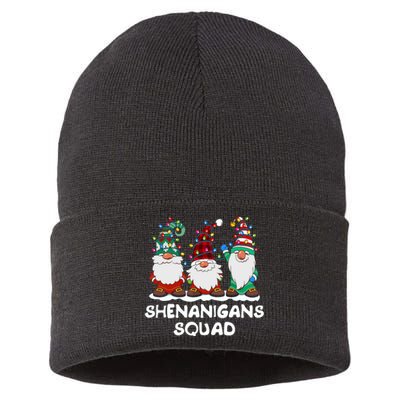 Shenanigans Squad Gnomes Pajamas Family Matching Christmas Sustainable Knit Beanie