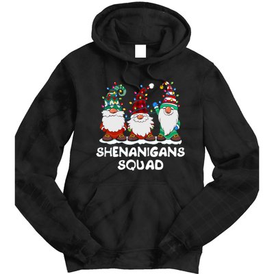 Shenanigans Squad Gnomes Pajamas Family Matching Christmas Tie Dye Hoodie