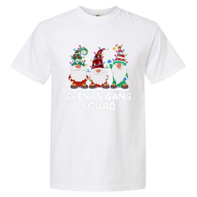 Shenanigans Squad Gnomes Pajamas Family Matching Christmas Garment-Dyed Heavyweight T-Shirt