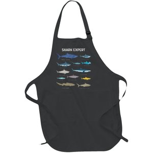 Shark Species Gift Full-Length Apron With Pockets