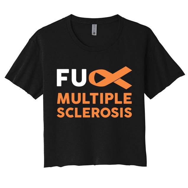 Support Survivor Gift Funny Gift Fuck Ms Multiple Sclerosis Awareness Great Gift Crop Top