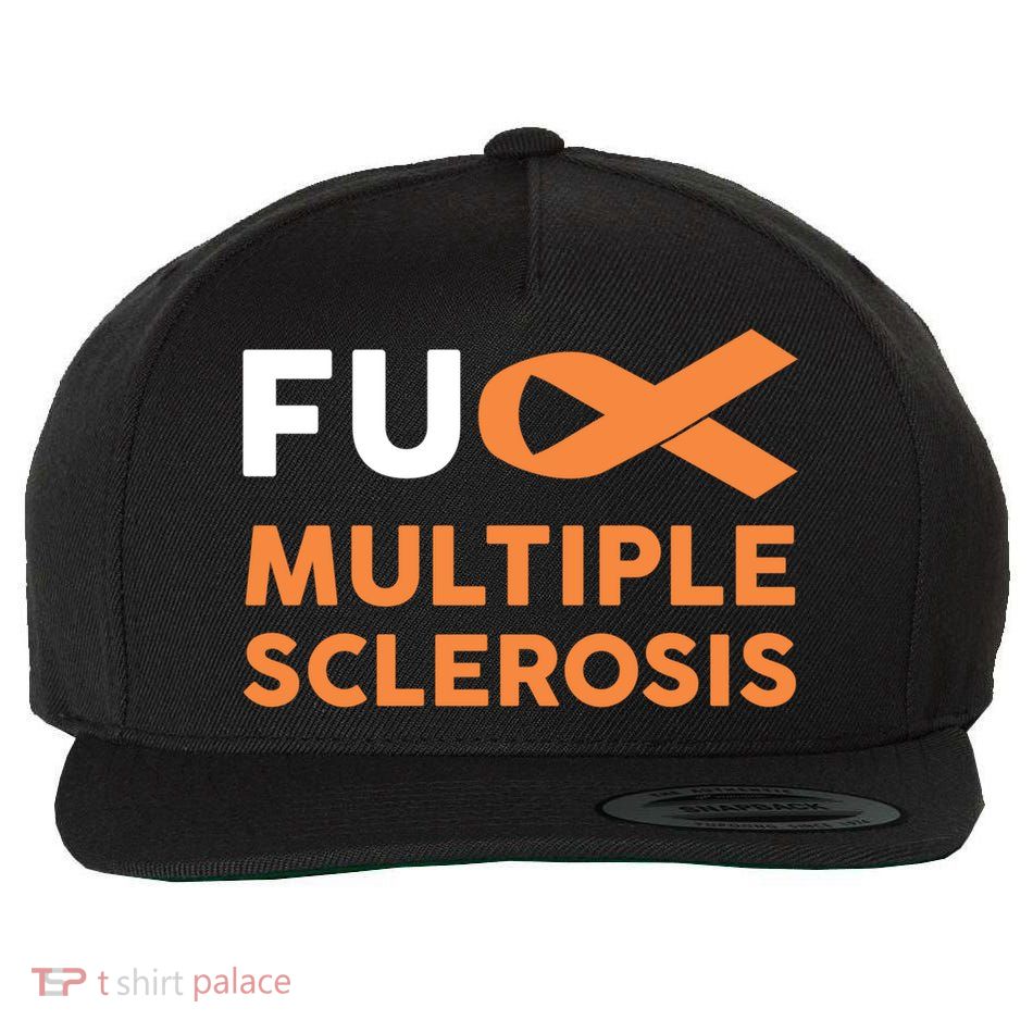 Support Survivor Gift Funny Gift Fuck Ms Multiple Sclerosis Awareness Great Gift Wool Snapback Cap