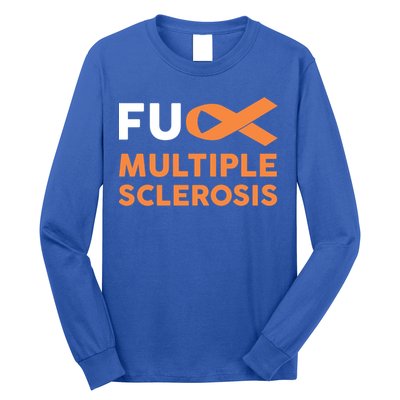 Support Survivor Gift Funny Gift Fuck Ms Multiple Sclerosis Awareness Great Gift Long Sleeve Shirt