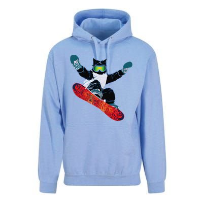 Ski Snowboard Goggles Funny Skiing Snowboarding Cat Unisex Surf Hoodie