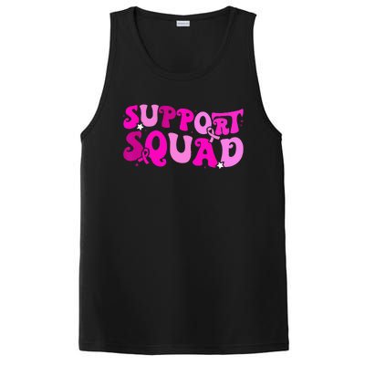 Support Squad Groovy Pink Ribbon Breast Cancer Awareness PosiCharge Competitor Tank