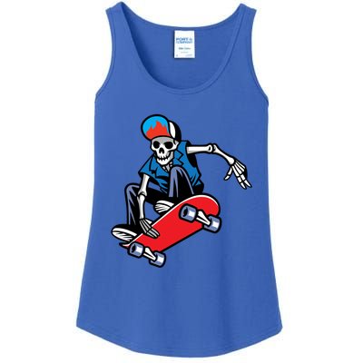 Skateboarding Skeleton Gift Ladies Essential Tank