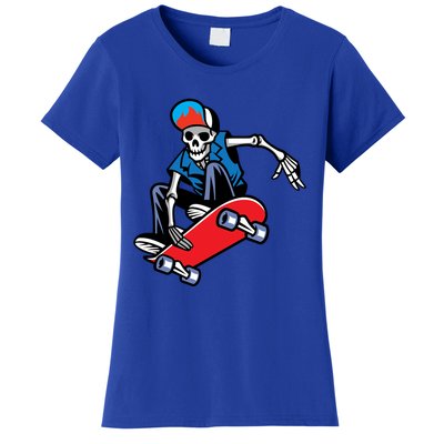 Skateboarding Skeleton Gift Women's T-Shirt