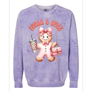 Sugar & Spice Gingerbread Bougie Christmas Retro Cookie Colorblast Crewneck Sweatshirt