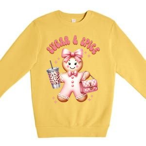 Sugar & Spice Gingerbread Bougie Christmas Retro Cookie Premium Crewneck Sweatshirt