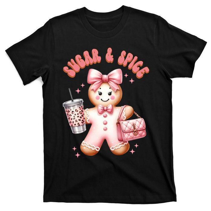 Sugar & Spice Gingerbread Bougie Christmas Retro Cookie T-Shirt