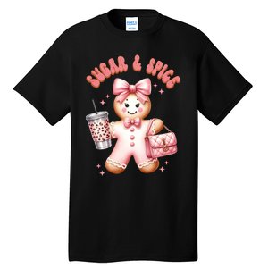 Sugar & Spice Gingerbread Bougie Christmas Retro Cookie Tall T-Shirt