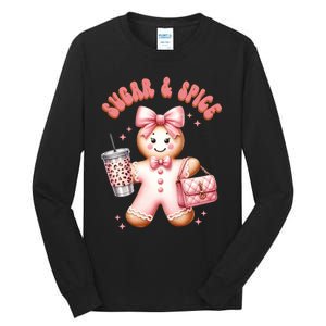 Sugar & Spice Gingerbread Bougie Christmas Retro Cookie Tall Long Sleeve T-Shirt