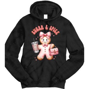 Sugar & Spice Gingerbread Bougie Christmas Retro Cookie Tie Dye Hoodie